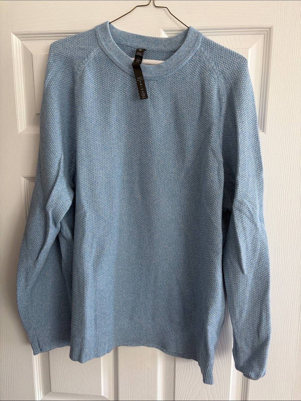 lululemon athletica Light Blue Textured Crewneck Sweater
